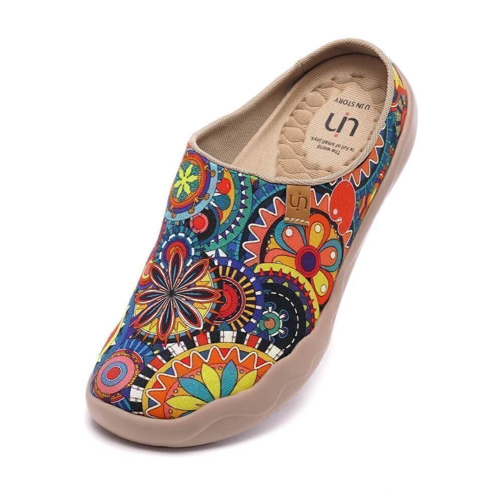 UIN Women's Mules Comfort Travel Shoes Casual Slippers Slip On (Blossom Slipper) - Picture 3 of 7